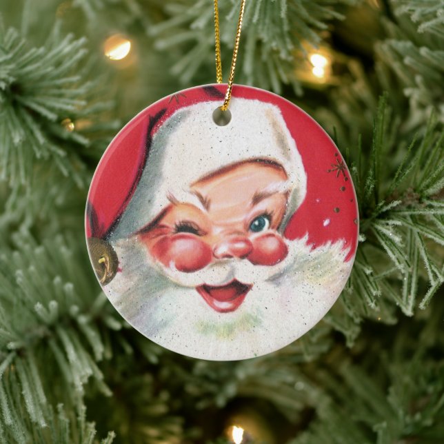 Décoration En Céramique Noël rétro Père Noël Holiday (Arbre)