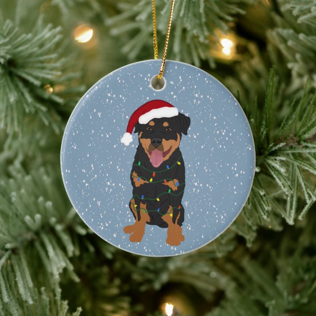 Décoration En Céramique Noël Rottweiler (Arbre)