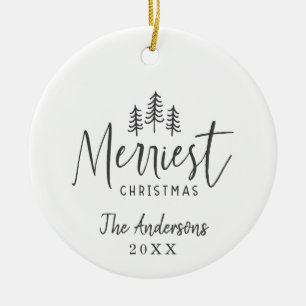 Décoration En Céramique Noël rustique dessiné à la main photo de l'arbre