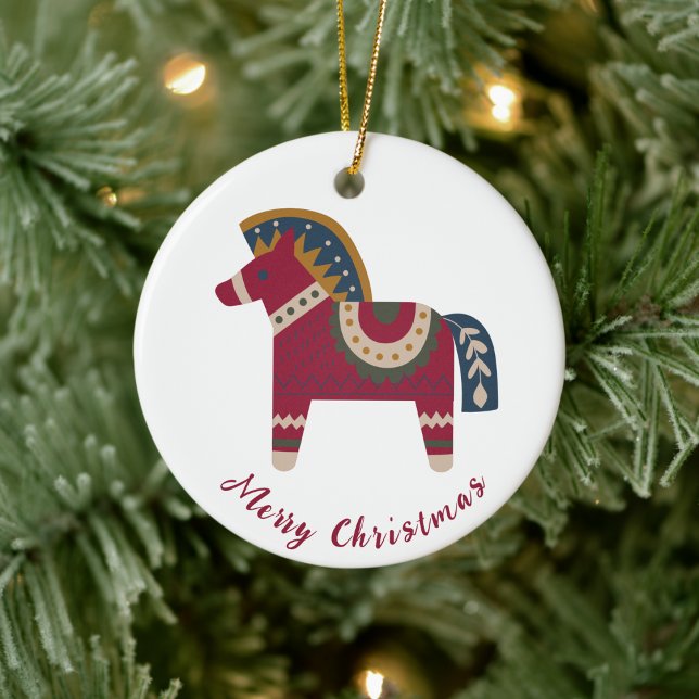 Décoration En Céramique Noël scandinave (Scandinavian folk trendy nordic swedish modern boho winter Christmas art )