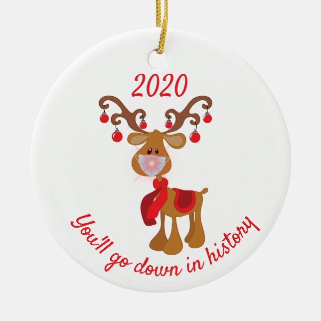 Décoration En Céramique Noël s'effondre dans l'histoire Rudolph 2020 (Devant)