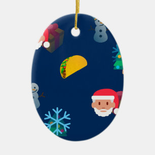 Décoration En Céramique noël taco emoji