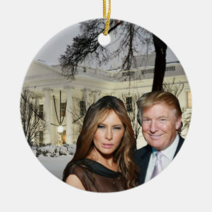 Décoration En Céramique Noël Trump : Donald et Melania