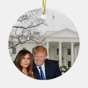 Décoration En Céramique Noël Trump : Donald et Melania