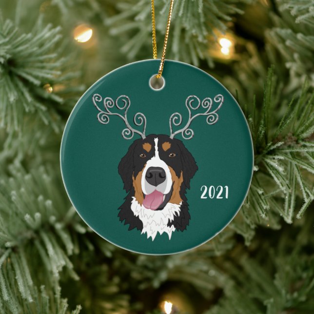 Décoration En Céramique Noël Vacances Bernese Mountain Dog (Arbre)