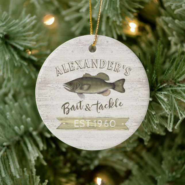 Décoration En Céramique Noël Vacances Bois Whimsical Pêche de la faune (Arbre)