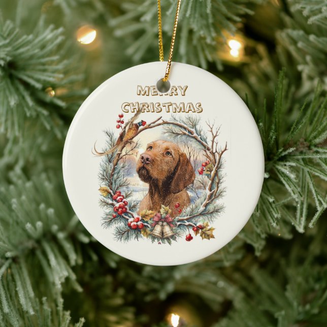 Décoration En Céramique Noël Vizsla  (Arbre)