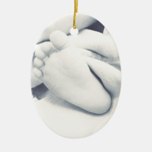 Décoration En Céramique noir blanc pieds bébé moderne