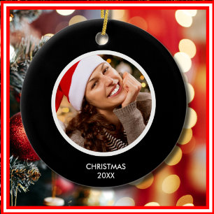 Décoration En Céramique Noir et blanc   PHOTO Monogramme des initiales mod