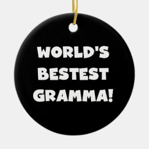 Décoration En Céramique Noir ou blanc du Meilleur-est Gramma du monde