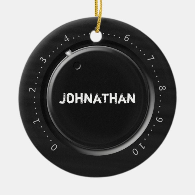 Décoration En Céramique Nom de coutume de bouton de volume (Devant)