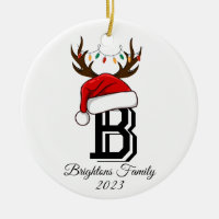 Nom de famille monogramme Noël du Père Noël