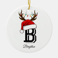 Nom de famille monogramme Noël du Père Noël