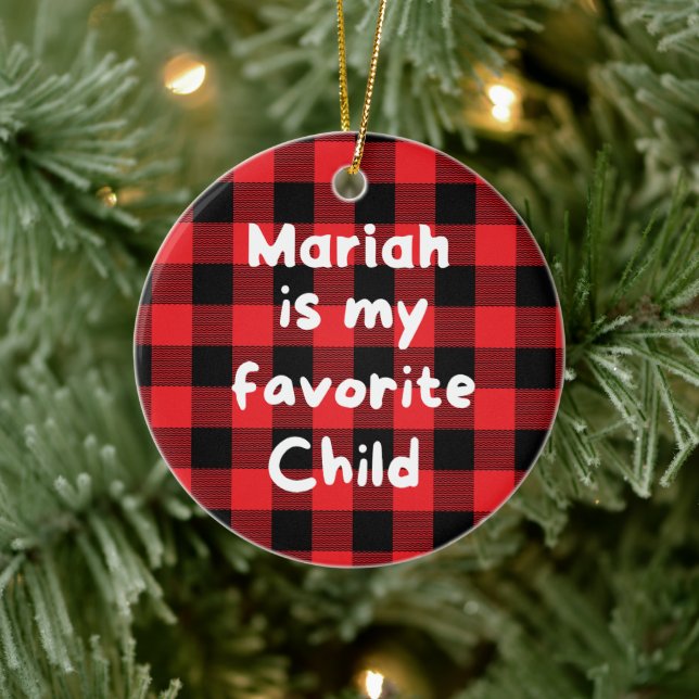 Décoration En Céramique Nom de l'enfant préféré (Arbre)