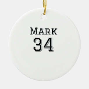 Décoration En Céramique nom de l'équipe ajouter nom du joueur date sports 