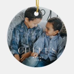 Décoration En Céramique Nom d'ornement en céramique de la famille à deux