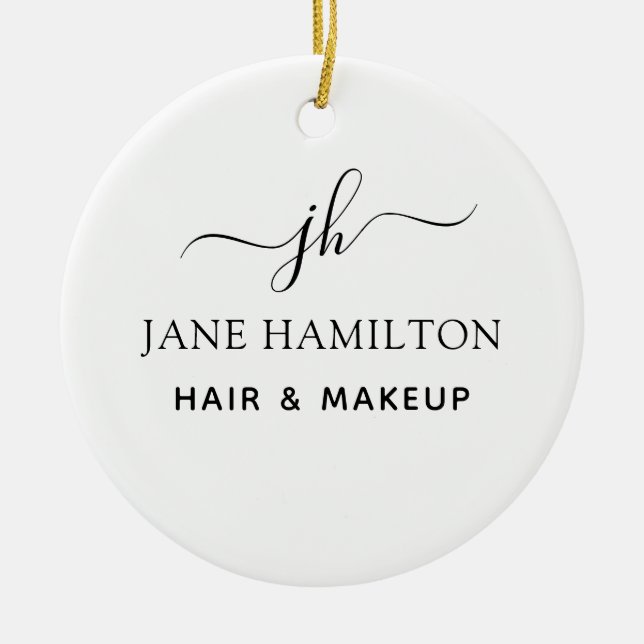 Décoration En Céramique Nom du monogramme et initiale (Devant)