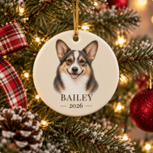 Nom et année personnalisés de Bluie Corgi