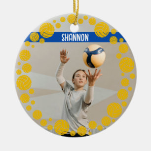 Décoration En Céramique Nom personnalisé de volley-ball Image Année