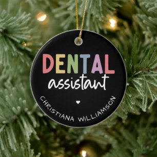 Décoration En Céramique Nom personnalisé Dental Assistant Cadeau