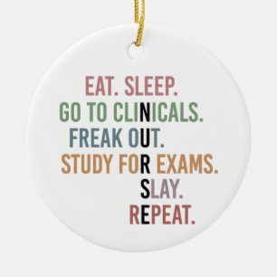 Décoration En Céramique Nom personnalisé Funny Nursing School Student Nur