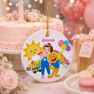 Décoration En Céramique Nom personnalisé mignon pour enfant en bas âge Mus