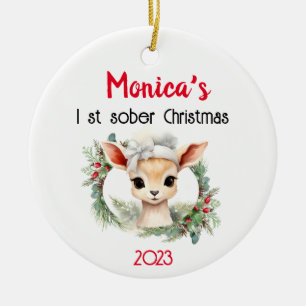 Décoration En Céramique Nom personnalisé mignon & Sobriété Date Noël