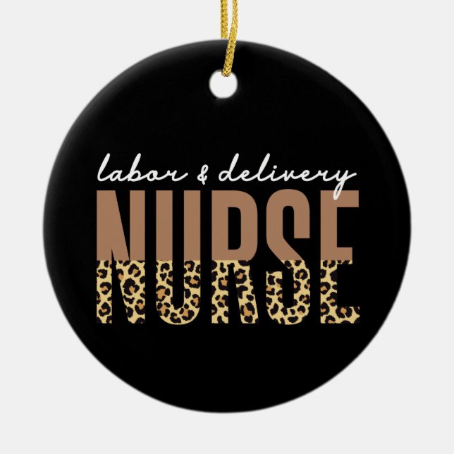 Décoration En Céramique Nom personnalisé Travail et livraison Nurse Cheeta (Devant)