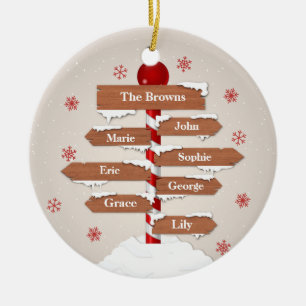 Décoration En Céramique Noms de famille personnalisés du pôle Nord 7