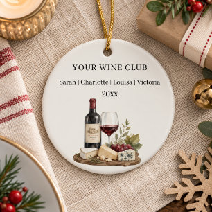Décoration En Céramique noms des membres du club de vin