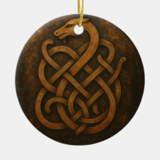 Décoration En Céramique Norse Wolf Sigil - Viking Rune Art sur pierre noir
