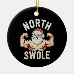 Décoration En Céramique North Swole Père Noël Salle de gym Fitness Fitness