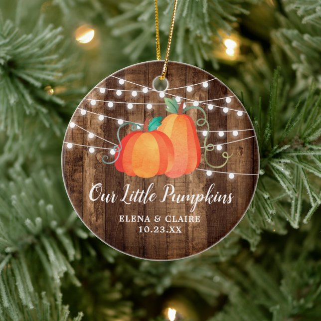 Décoration En Céramique Nos Petits Citrouilles Personnalisés Bébés d'autom (Arbre)