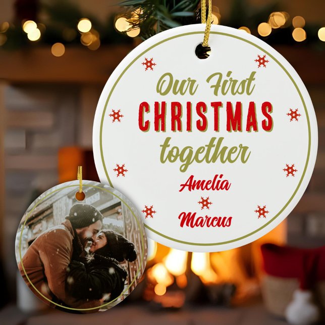 Décoration En Céramique Nos premiers Noël Ensemble Flammes De Neige (Créateur téléchargé)