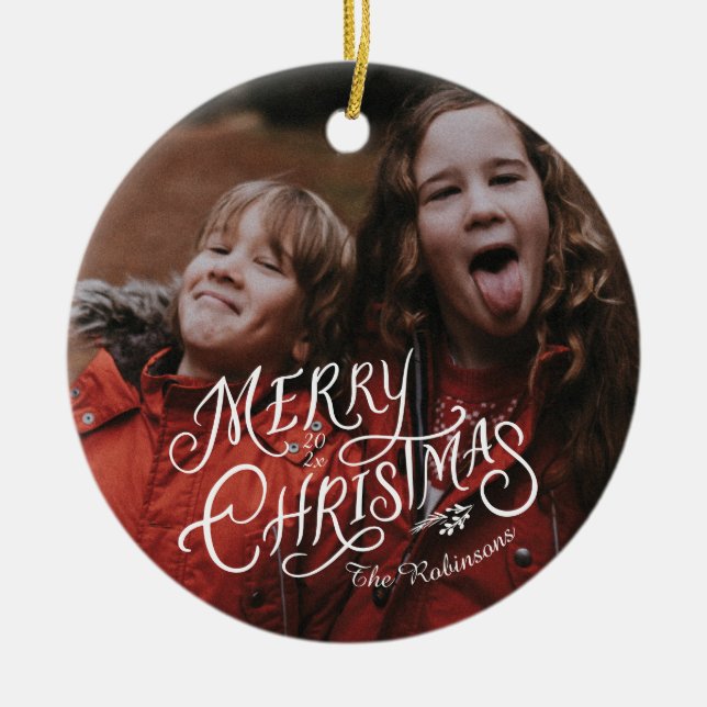 Décoration En Céramique Nostalgie festive Joyeux Noël (Devant)