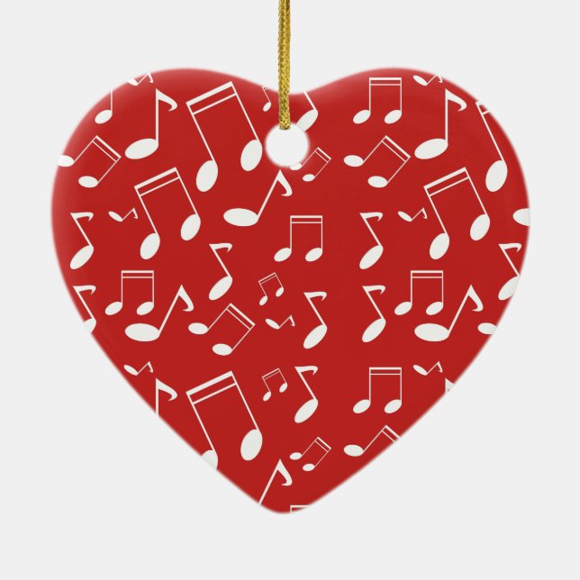 Décoration En Céramique Notes de musique blanches (Dos)