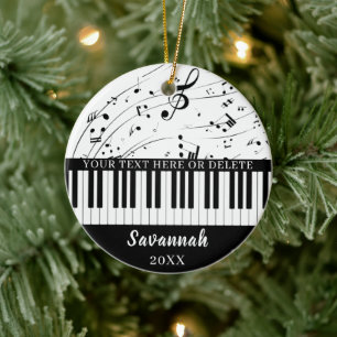 Décoration En Céramique Notes musicales personnalisées pour piano-clavier