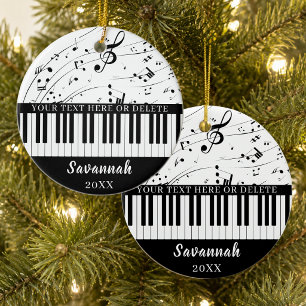 Décoration En Céramique Notes musicales personnalisées pour piano-clavier