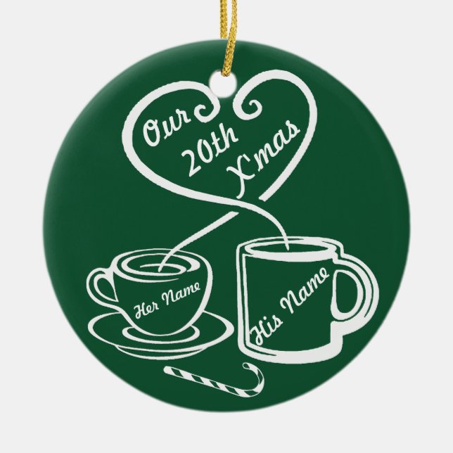 Décoration En Céramique Notre 20ème Noël (Devant)