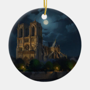Décoration En Céramique Notre-Dame et l'art de la Pleine lune