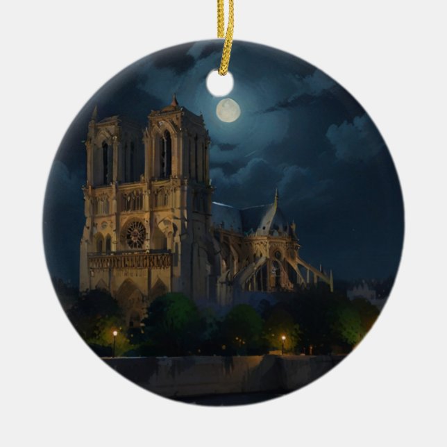 Décoration En Céramique Notre-Dame et l'art de la Pleine lune (Devant)