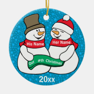 Décoration En Céramique Notre nième Noël