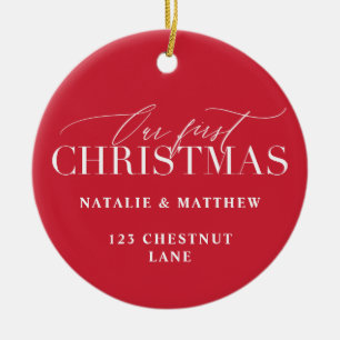 Décoration En Céramique Notre nouvelle maison du premier Noël ou les