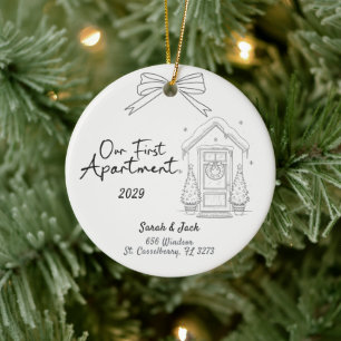 Décoration En Céramique Notre Premier Appartement Année et Noms Personnali