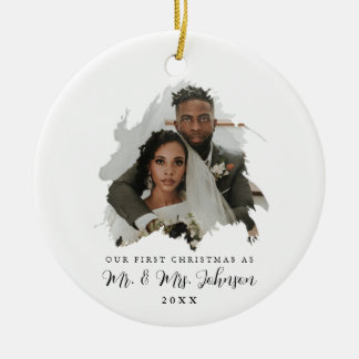 Décoration En Céramique Notre premier cadeau de Noël personnalisé