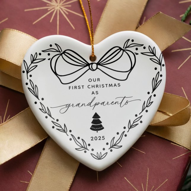 Décoration En Céramique Notre premier grand-parent de Noël (Créateur téléchargé)