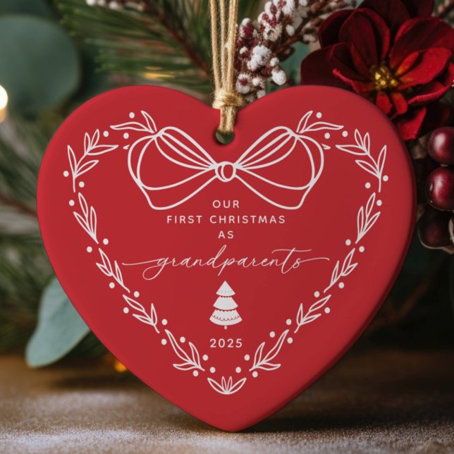 Décoration En Céramique Notre premier grand-parent de Noël (Créateur téléchargé)