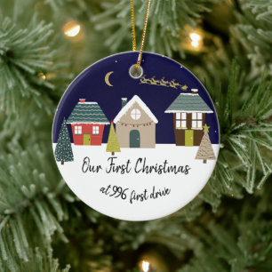 Décoration En Céramique notre premier Noël dans notre nouvelle rue de mai