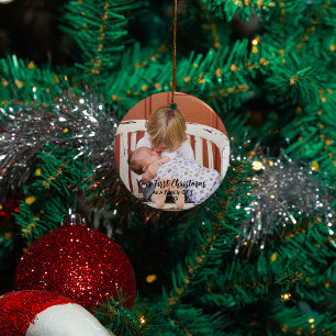 Décoration En Céramique Notre Premier Noël En Famille De 4
