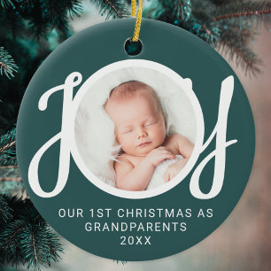 Décoration En Céramique Notre Premier Noël en tant que Grands-Parents Phot